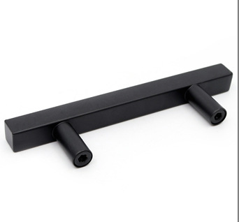 Black Furniture Cabinet Pull Handles Drawer Pulls Square T Bar Brushed Nickel Kitchen Cupboard Handles