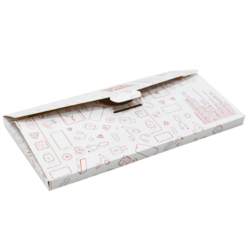 Personalised packing Cardboard paper thin scarf envelope box small business hair packaging boxes for screen protector