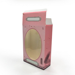 Custom cardboard  packaging clear plastic window toy packaging doll box