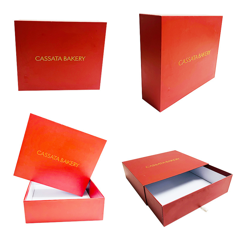 Custom Logo Cajas De Slide Gift Box Packing ribbon Paper Boxes Caja Para Pastel Recycled Sliding Cardboard Packaging Drawer