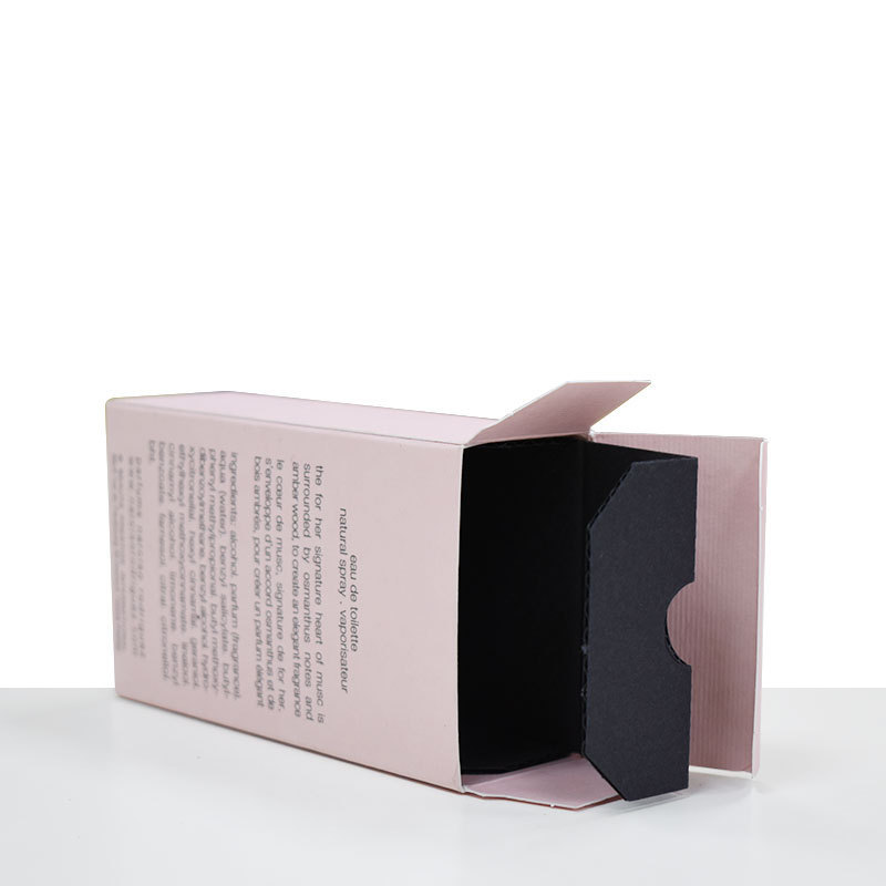 Double Side Printing Pink Paper Box With Paper Insert For Perfume / Essential Oil / Face Cream