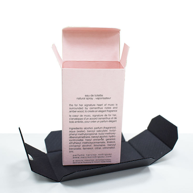 Double Side Printing Pink Paper Box With Paper Insert For Perfume / Essential Oil / Face Cream