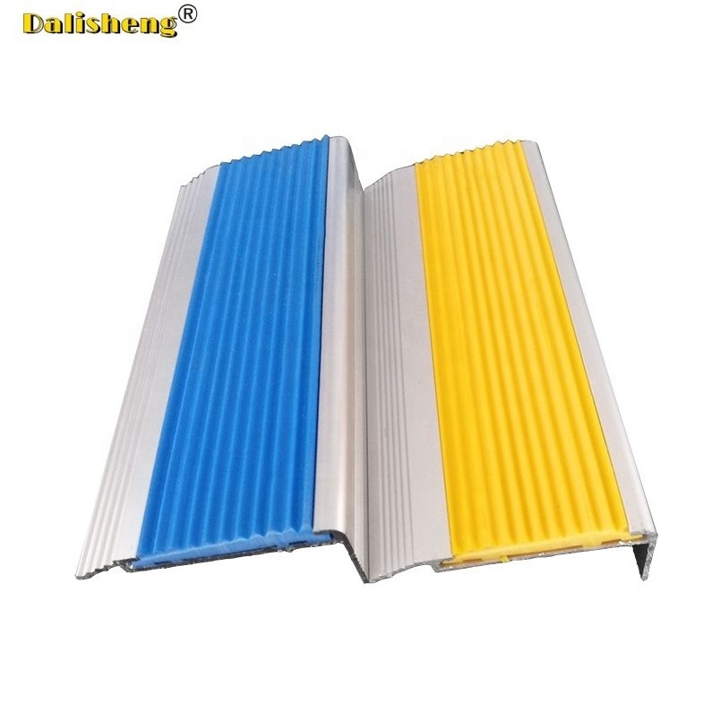 luminous Aluminum Stair Nosing anti slip strip for safety luminescent staircase nonslip Bull Nose tile trim edge