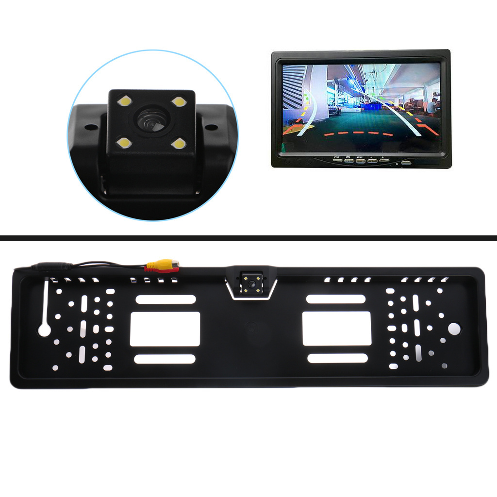 Universal European Car Reverse License Plate Frame Mount Rear View Backup License Car Number Plate Camera