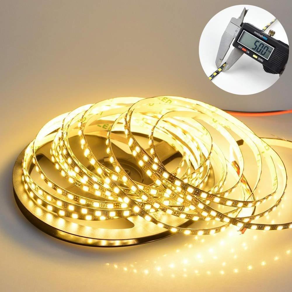 3 year warranty ce rohs 2700k smd2835 led strip light 12v 8mm 120 led 240led luces led flex cct dim led strip