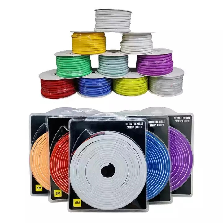 Neon flex 12V 6*12mm Silicone LED neon light strip rope 1cm cut Single Color and RGB Led Flex Neon Strip