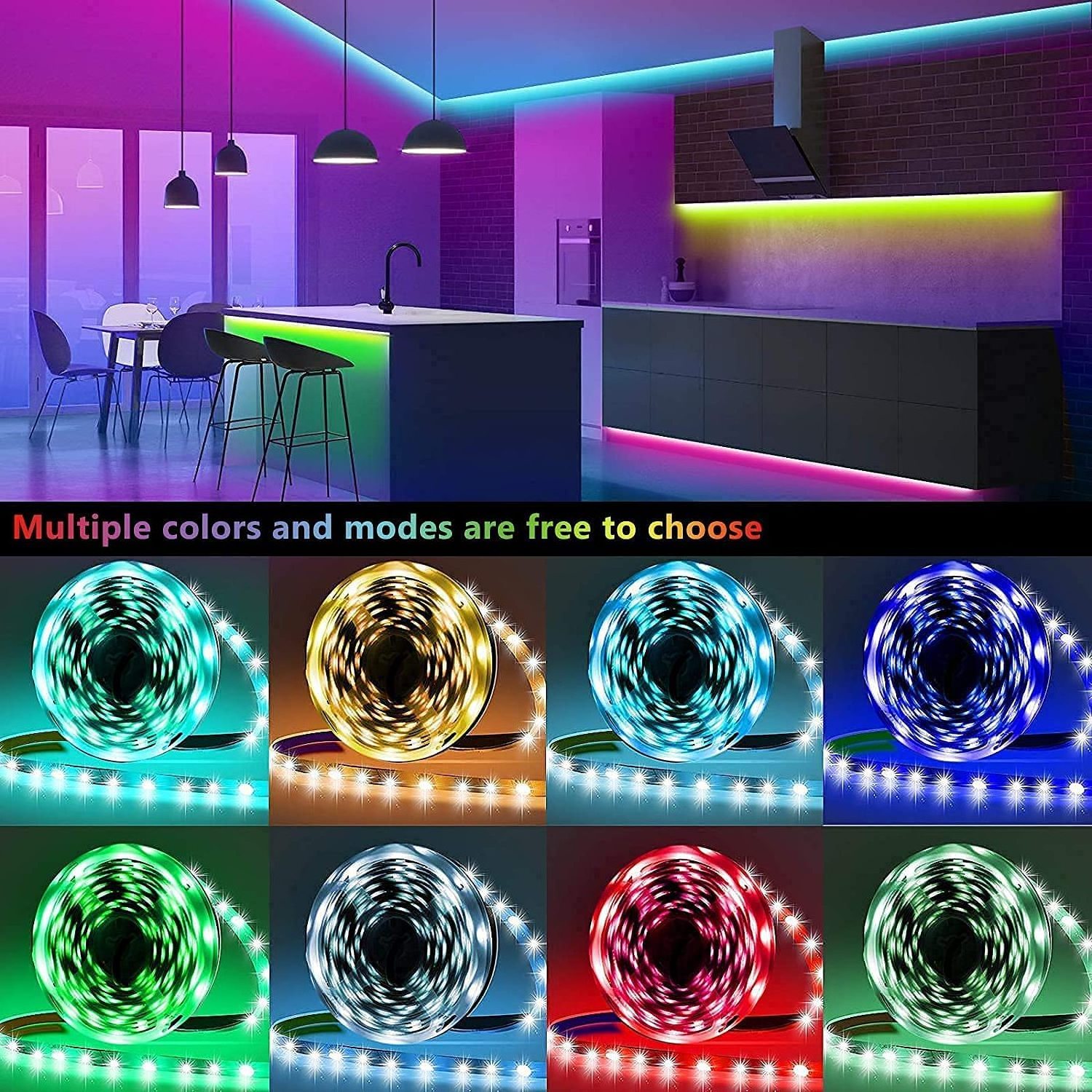 SMD5050 Magic Smart Led Strips Wifi App controller flex led lights 5m 5V 12V 5050 Rgb Led Strip light