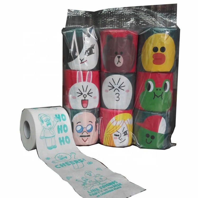 Damon novelty bathroom tissue printing jumbo roll custom flag printed toilet paper