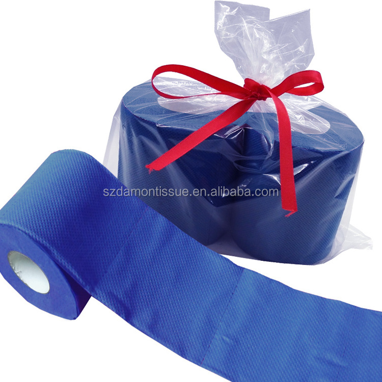 Damon-Tissue wholesale  super soft double ply solid colors blue toilet paper