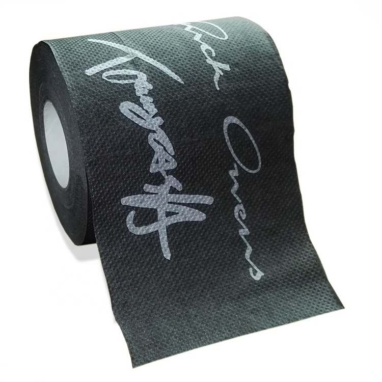 Damon novelty custom printed toilet paper jumbo roll black colored bathroom tissue