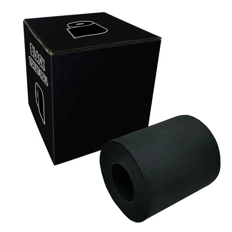 Damon novelty bathroom tissue custom printed jumbo roll 2 ply black toilet paper