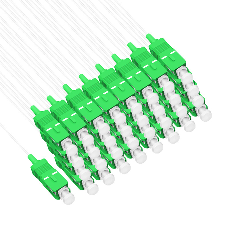 Fiber Optic SC APC UPC PLC Splitter 1*2 1*4 1*8 1*16 1*32 2*4 2*8 2*16 2*32 G657A1 steel tube plc splitter