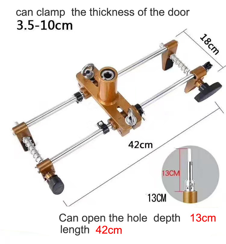 Door Lock Hole Opener Kit Mortice Door Fitting Kit Mortising Jig Tool Hole Saw Opener for Wooden Doors