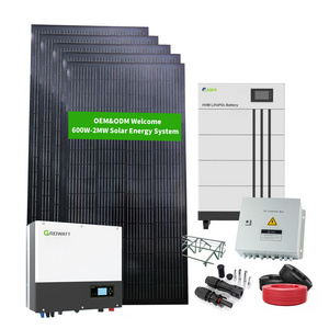 5KW 10KW Hybrid Complete Kits Set Photovoltaic Cells Panel Power Bipv Solar Systems 12KW Crown Solar Energy System