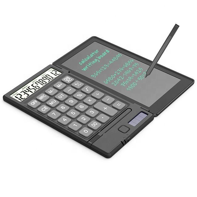 Foldable Solar Calculator Portable Smart LCD Writing Tablet Notepad Handwriting Board Drawing Pad