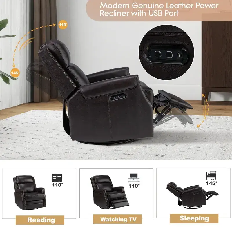 2023 Furniture Massage Single Relax PU Leather Leisure Lounge Armchair Arm Accent Chair Electric Leather Recliner Chair