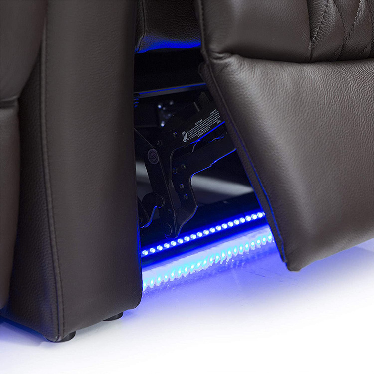 New modern theater furniture movie recliner chair with LED light home theatre power reclining sofa recliner theater seat