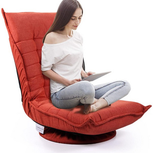 Floor Gaming Chair 5-Position Adjustable Folding Floor Chair Fabric 360 Degree Swivel Comfortable Lazy Sofa Chair for Adults