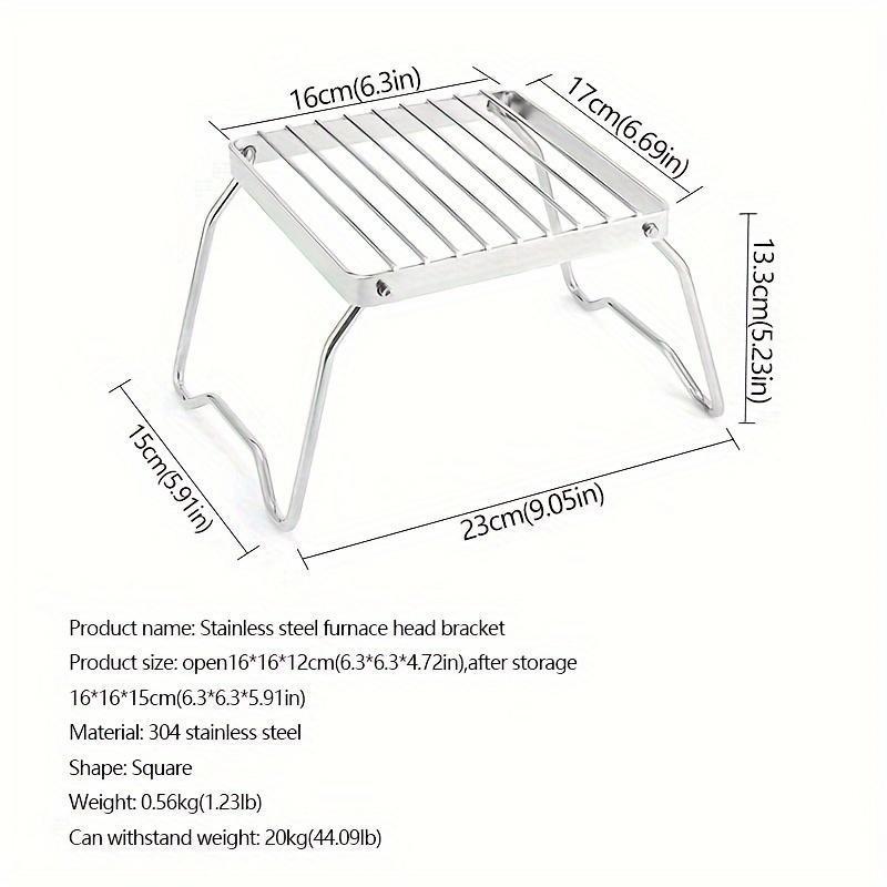 Outdoor Portable Mini Folding Stainless Steel Stove rack Camping Cooking Holder Small Mini BBQ Grill Cover Pan Rack Grill Net