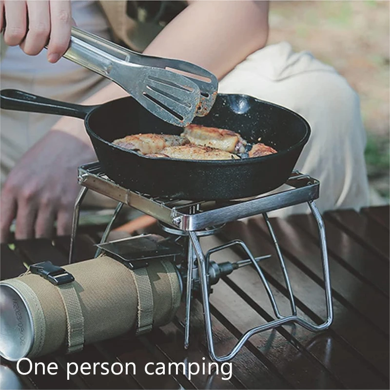 Outdoor Portable Mini Folding Stainless Steel Stove rack Camping Cooking Holder Small Mini BBQ Grill Cover Pan Rack Grill Net