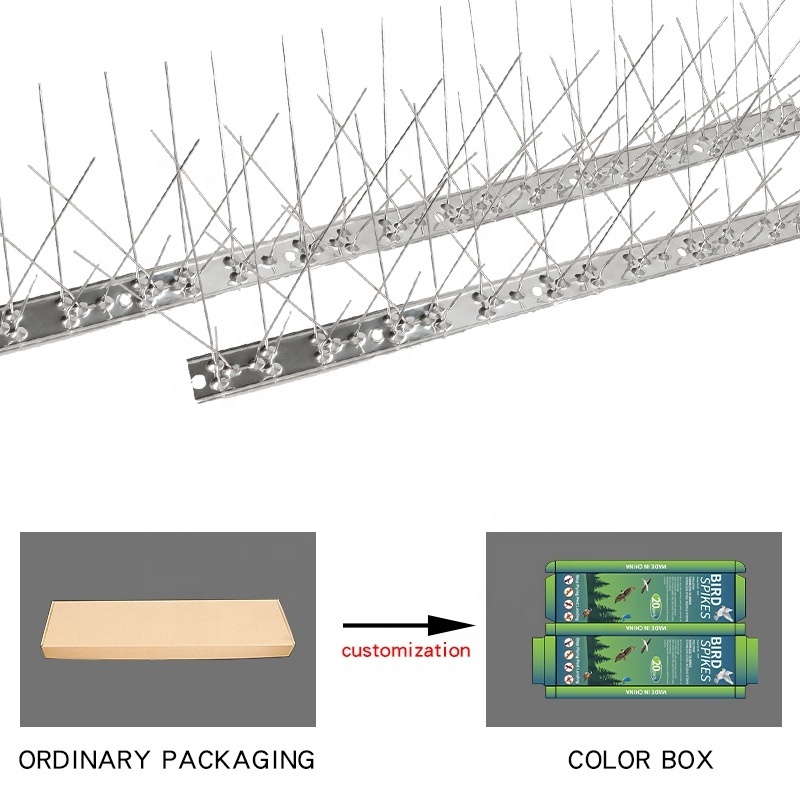 DYSC cat fence outdoor barrier bird spikes squirrel stopper tack strip racoon deterrent metal spikes razor wire fence