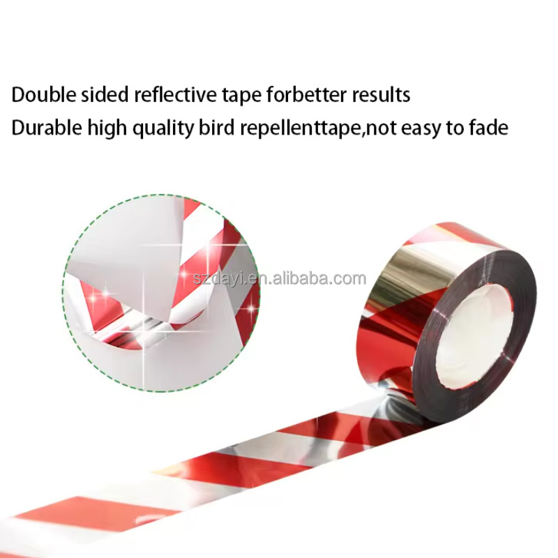 DYS OEM ODM Factory supply doublesided reflective Bird deterrent laser scare tape Bird Scare Tape Reflective Tape for wholesales