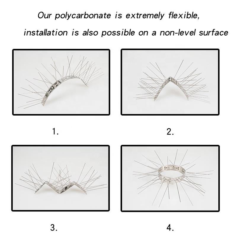 DYSC stainless steel bird spikes wall spikes raccoon traps outdoor cat deterrent  pigeon spikes for roof