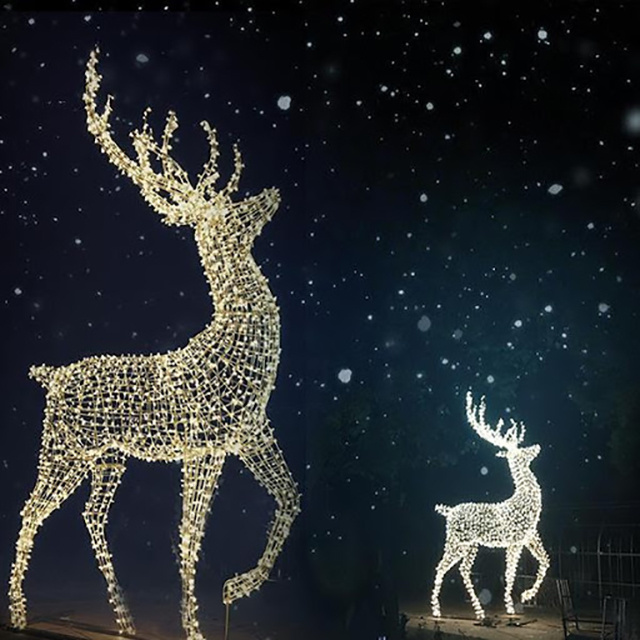 Large Christmas Decorations Outdoor Led Lighted Reindeer