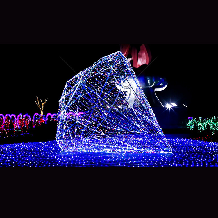 Giant Outdoor Festival Park Decoration Led Train Motif Light