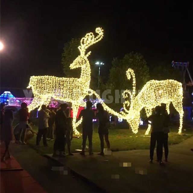 Large Christmas Decorations Outdoor Led Lighted Reindeer