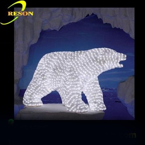 3D LED light polar bear christmas outdoor lighted decorations