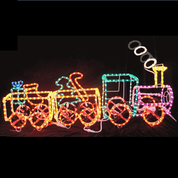 Giant Outdoor Festival Park Decoration Led Train Motif Light