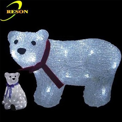 3D LED light polar bear christmas outdoor lighted decorations