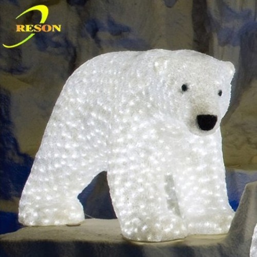 3D LED light polar bear christmas outdoor lighted decorations