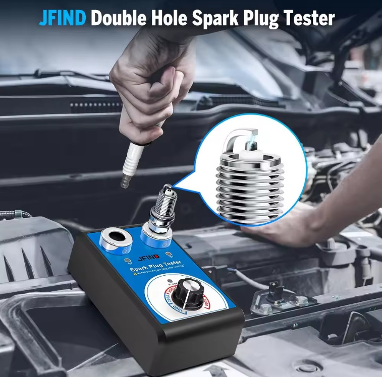 Hot Selling JFIND JF109 Automotive Dual Plug Hole Ignition Spark Plug Testing Analyzer Adjustable Car Spark Plug Tester