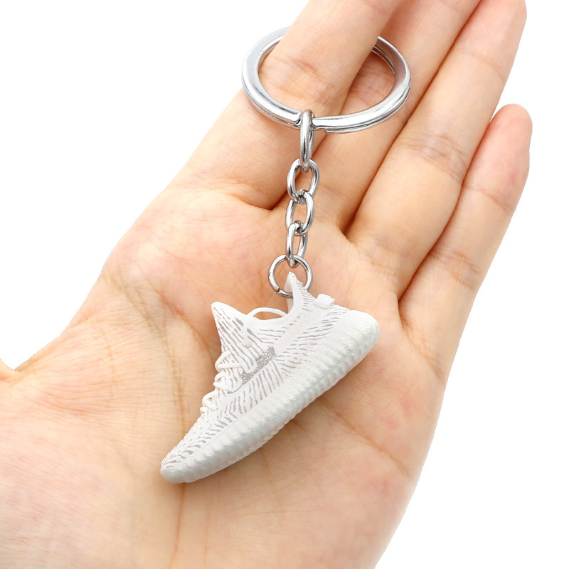 Wholesale 3D Mini YZY 700 350 v2 AJ1 OW Shoes Sneaker Keychain with mini boxes