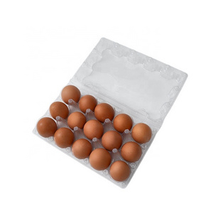 Good Quality 15 holes Disposable Clear PET Egg Trays for Packaging