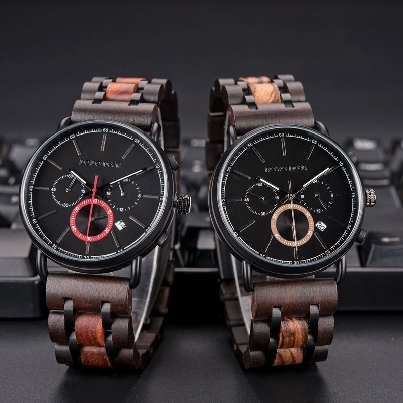 DODO DEER Wooden Chronograph Handcraft Watches Men Wood Watch Stainless Steel Manufacturer Movement Luxury Fashion China Sport