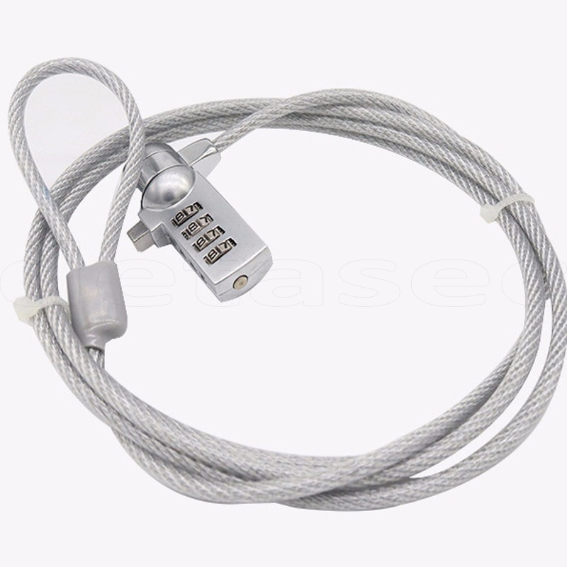 Newly 1.8M Combination Laptop Lock Anti-theft cable computer laptop key lock with 4 digits