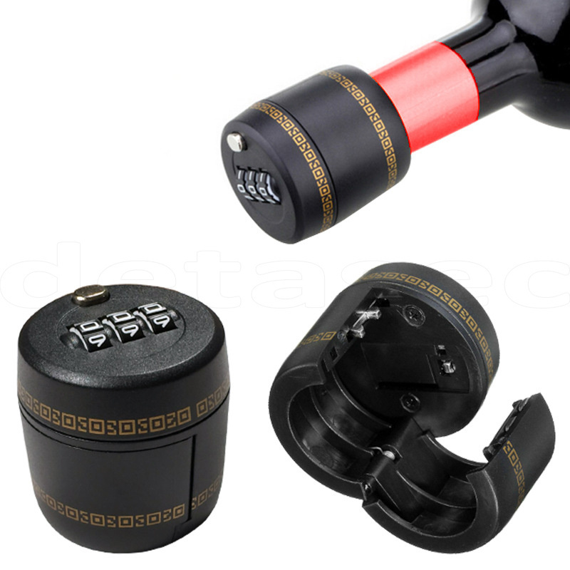 Newly Wine Bottle Password Lock ABS Plastic Bottle Password Lock Combination Lock Wine Stopper