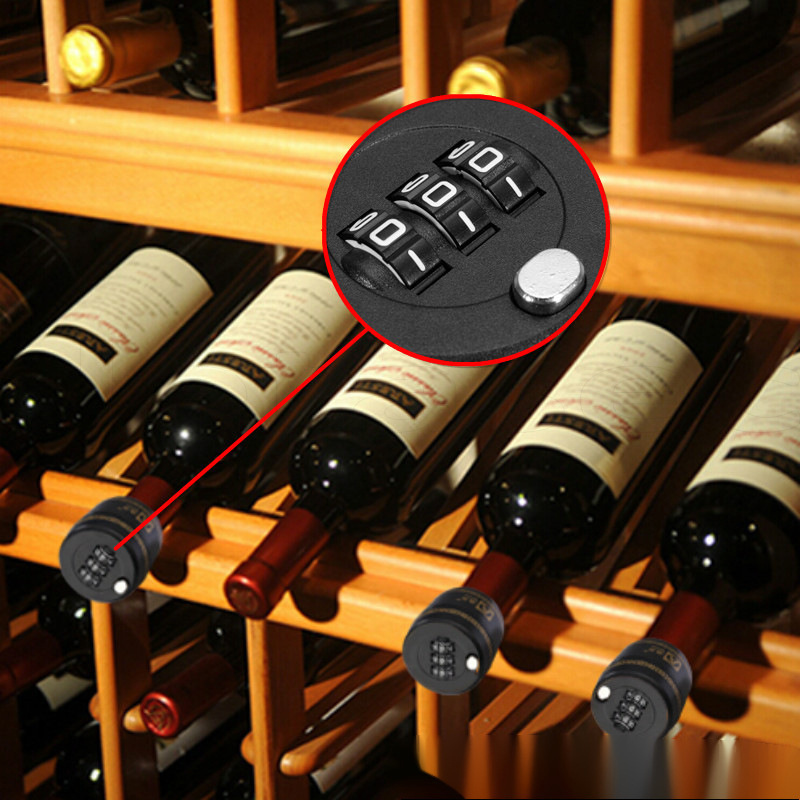 Newly Wine Bottle Password Lock ABS Plastic Bottle Password Lock Combination Lock Wine Stopper