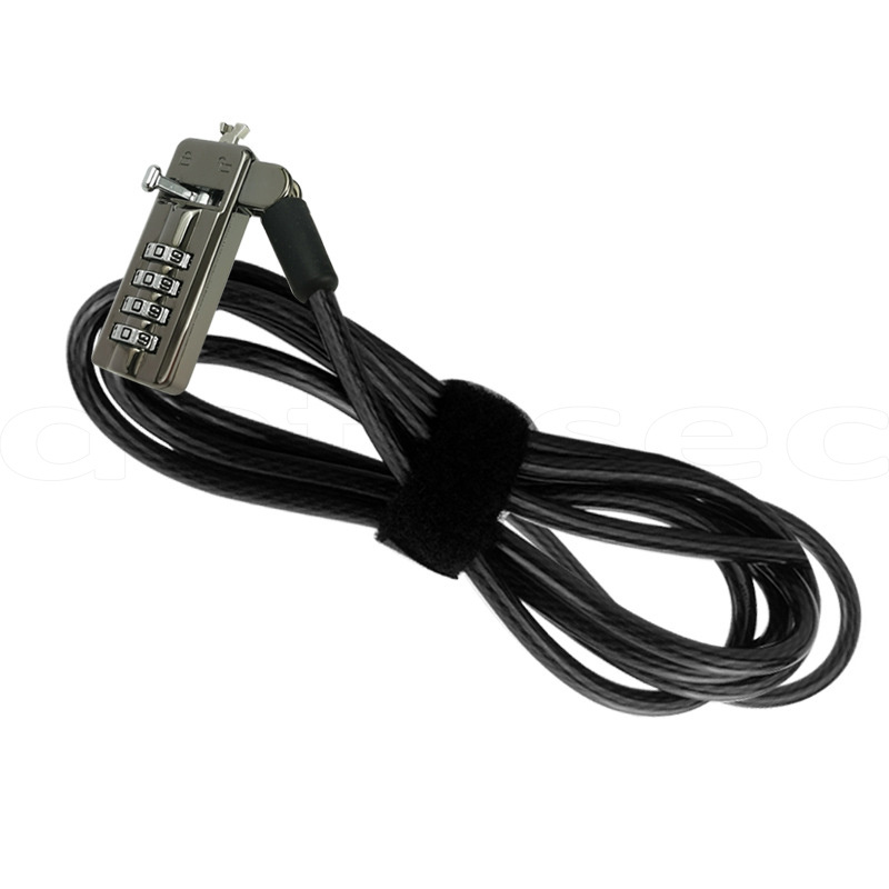 Newly Dell Plastic coating anti-theft laptop steel cable lock with a noble wedge security slot 3x5mm