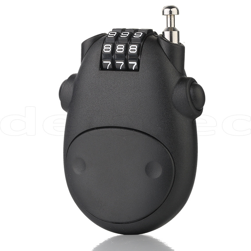 Newly Portable 3 Digit Combination Lock with Retractable Wire for Motorcycle Helmet/Suitcase/Backpack/Laptop