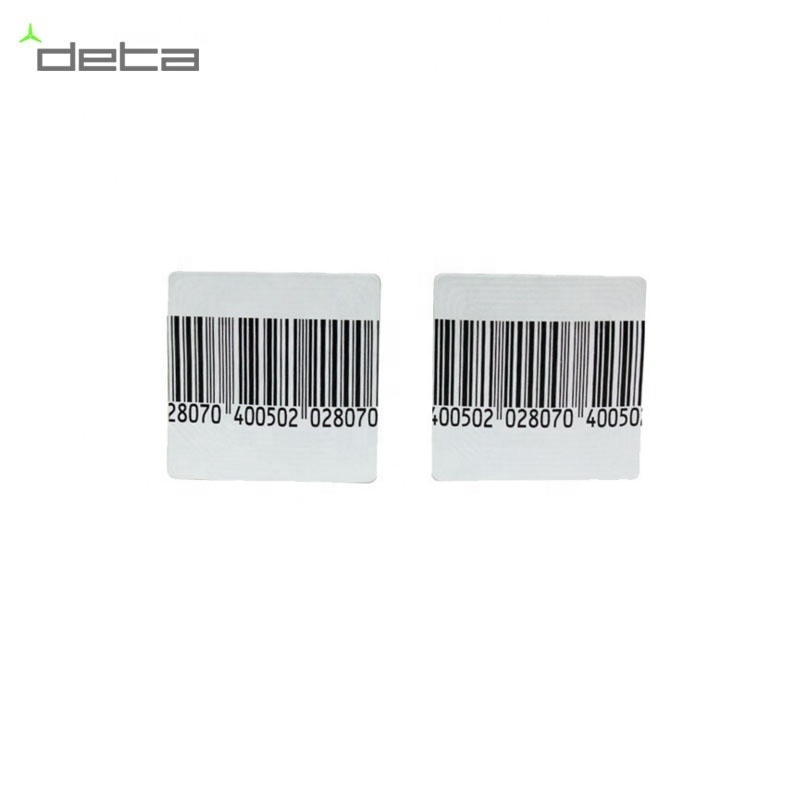 40*40mm barcode anti theft rf soft label for retail eas label 8.2mhz frequency