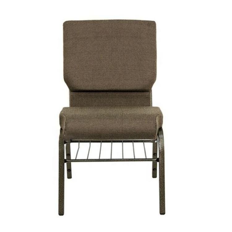 Free Sample Cheap Stackable Sillas Para La Iglesia Metal Legs Fabric Cushion Seat Church Chair for Sale