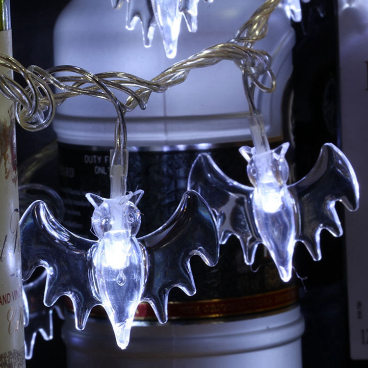 10/20 Bat Shaped Led Halloween Lights Led String Battery Operated Led String Lights WaterProof For Halloween Decoration