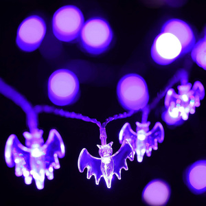 10/20 Bat Shaped Led Halloween Lights Led String Battery Operated Led String Lights WaterProof For Halloween Decoration