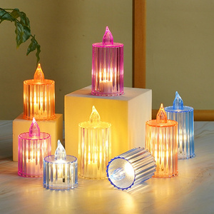 Hot Selling Bright Flickering Flameless Battery Operated Candles Mini Realistic Tea Lights Candles for Wedding Decoration