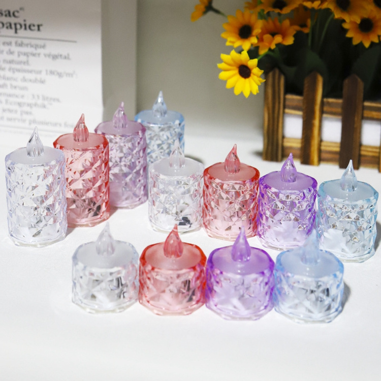 Hot Selling Bright Flickering Flameless Battery Operated Candles Mini Realistic Tea Lights Candles for Wedding Decoration