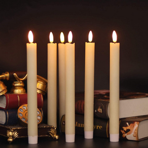 Realistic Wholesale Plastic Flameless Led Taper Candles Bright Led Taper Candle New 10" Tall Led Candle For Candelabra